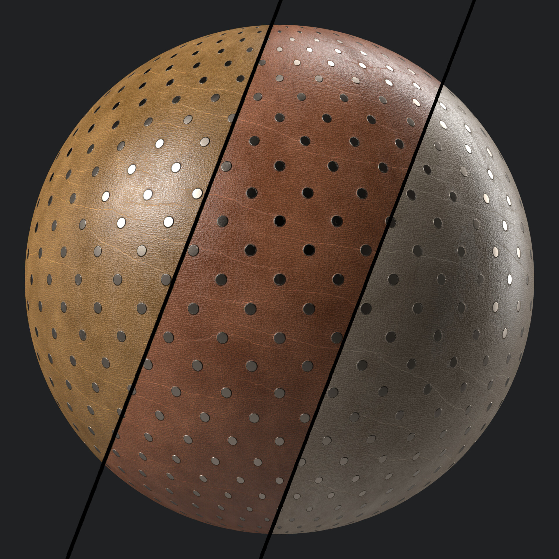 ArtStation - Leather Materials 17- Stitched leather, Pbr 4k Seamless