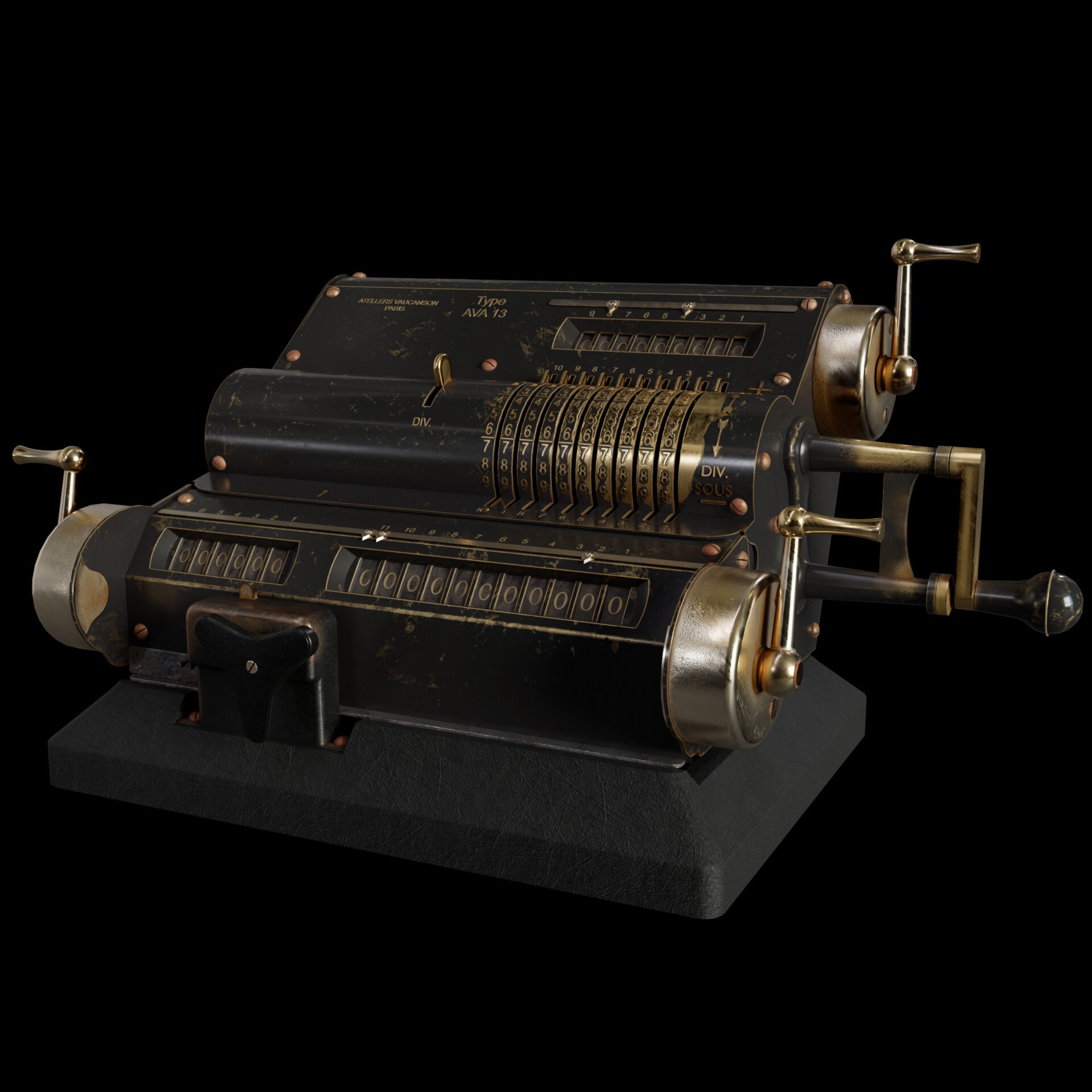 ArtStation - Old French calculator