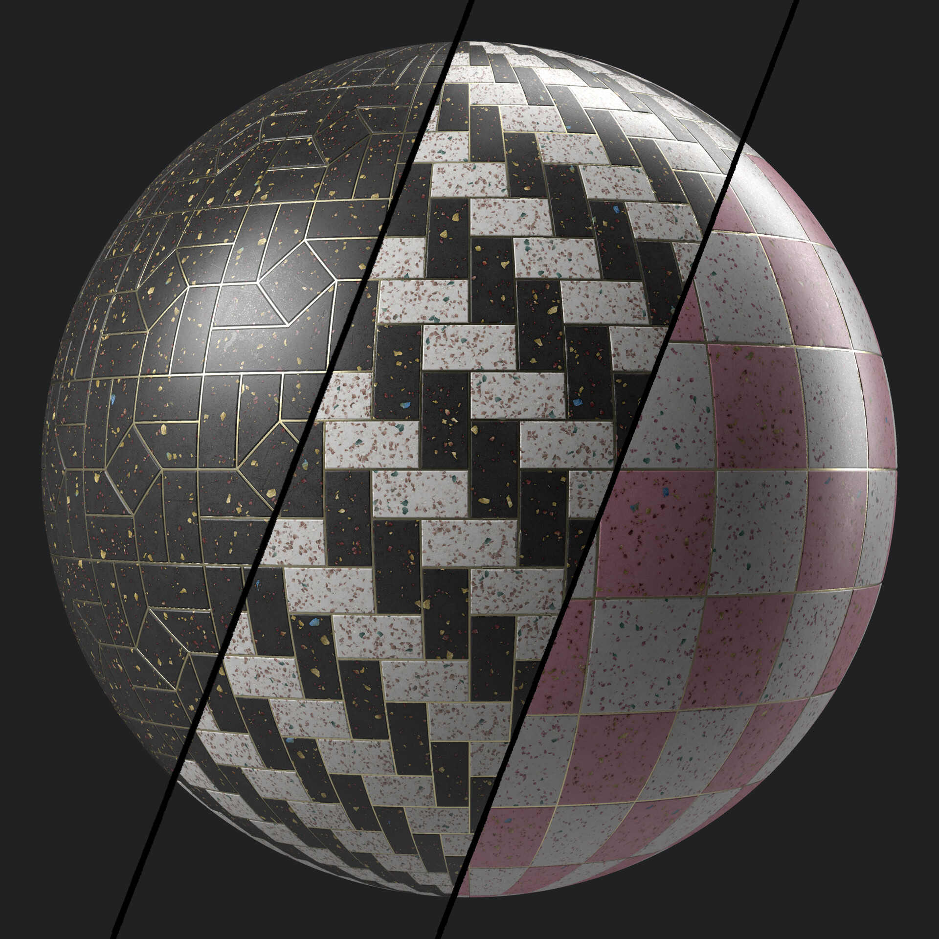 ArtStation - Terrazzo Materials 24- Terrazzo Tiling by Sbsar Generator ...