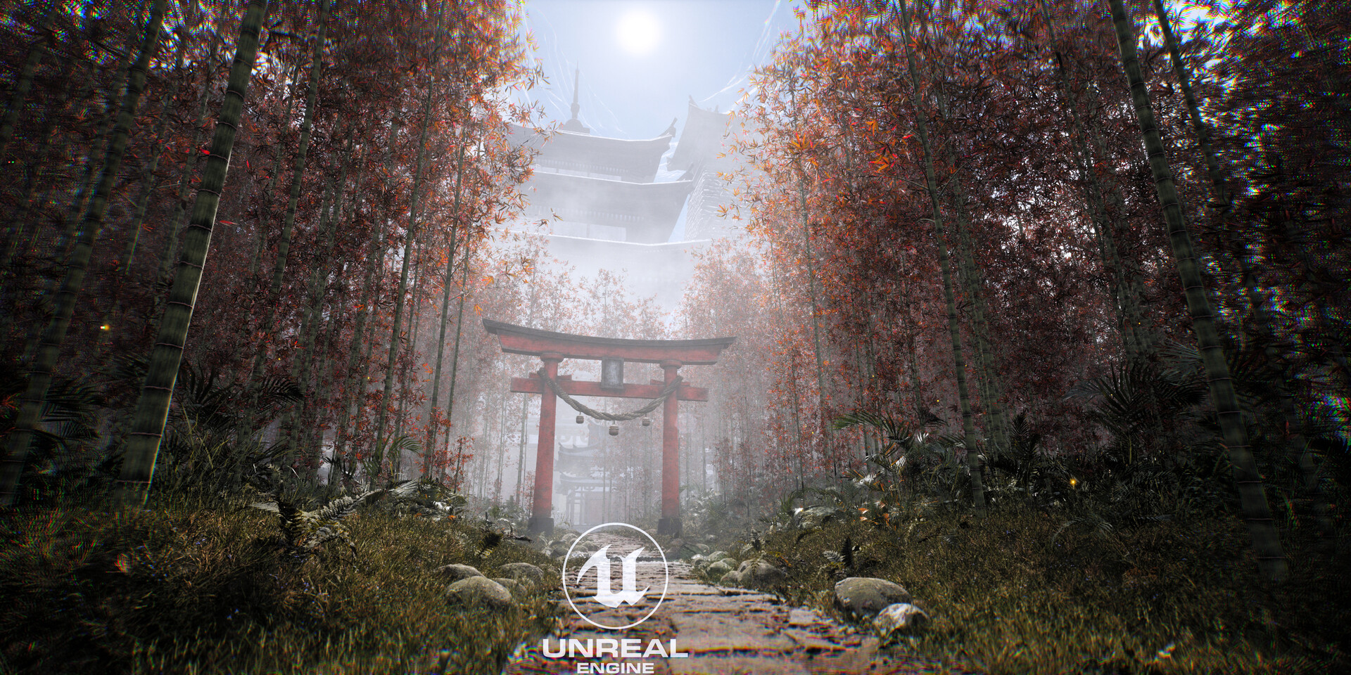 ArtStation - Red Bamboo Forest in Feudal Japan - UE5