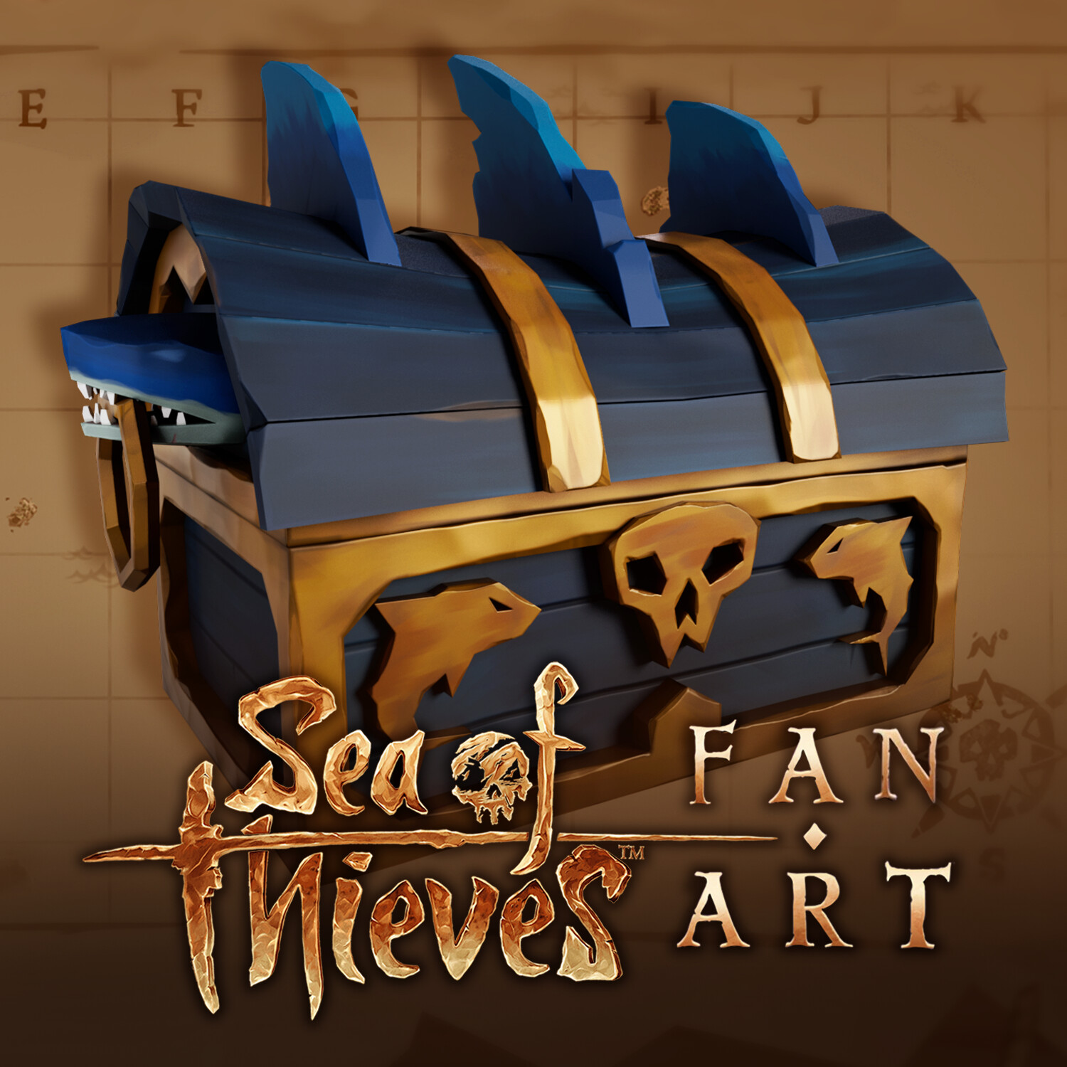 ArtStation Megalodon Treasure Chest SOT Fan Art