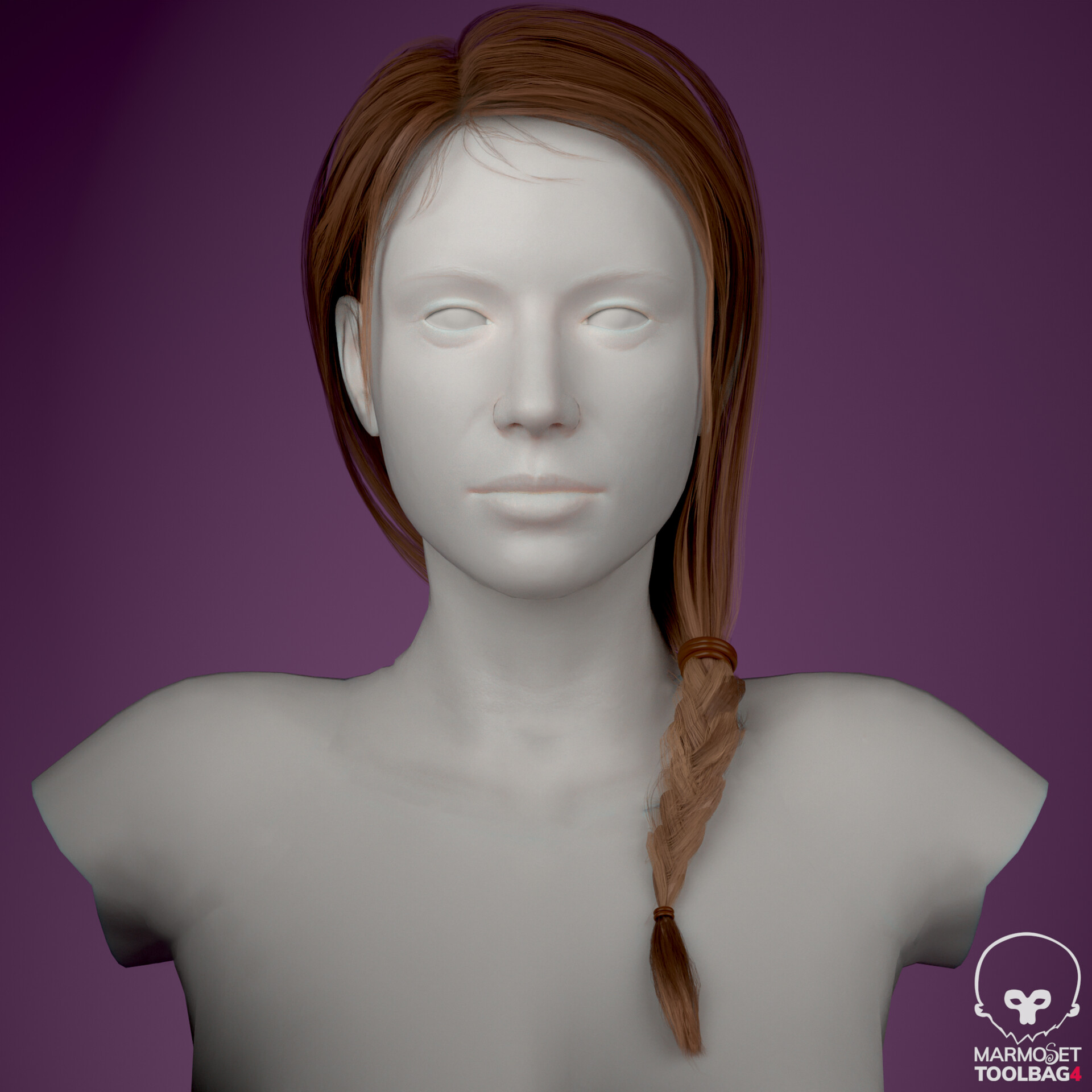  ArtStation - Side Swept Braid (Real time)