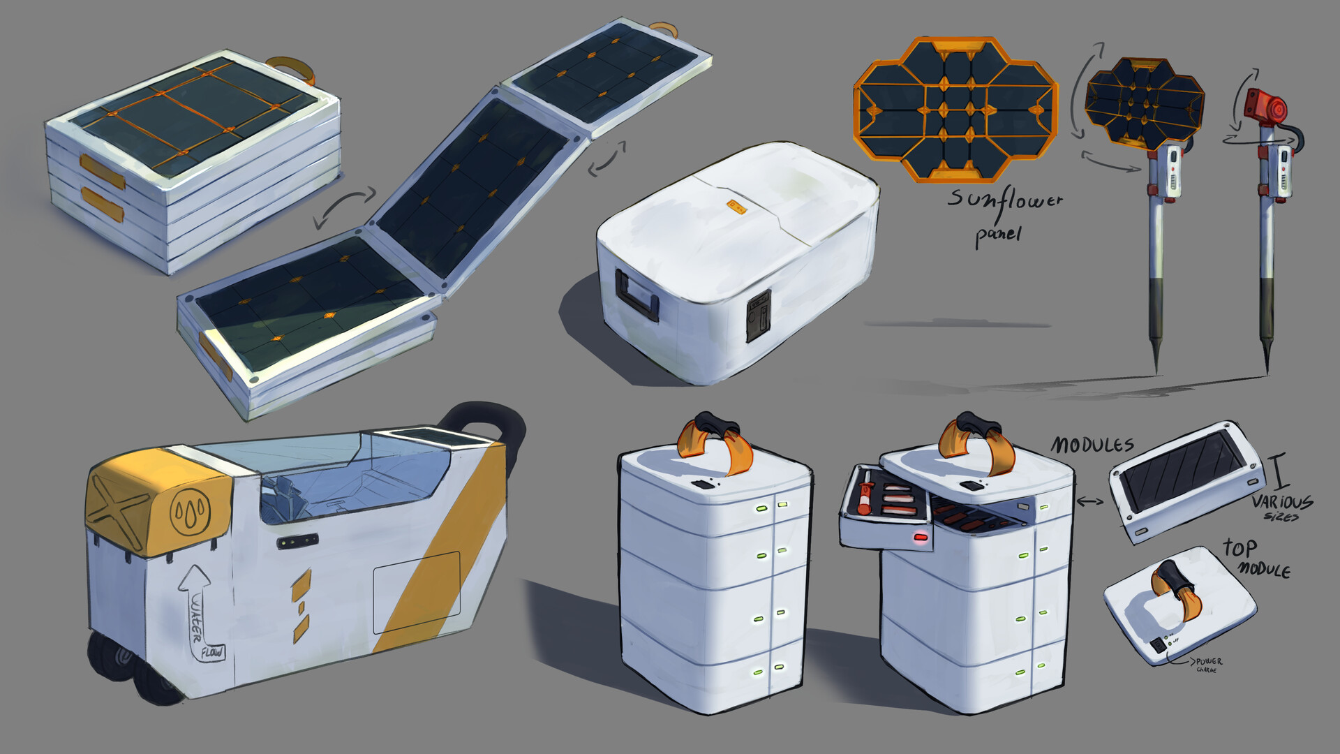 ArtStation - Solarpunk incubator and generator boxes