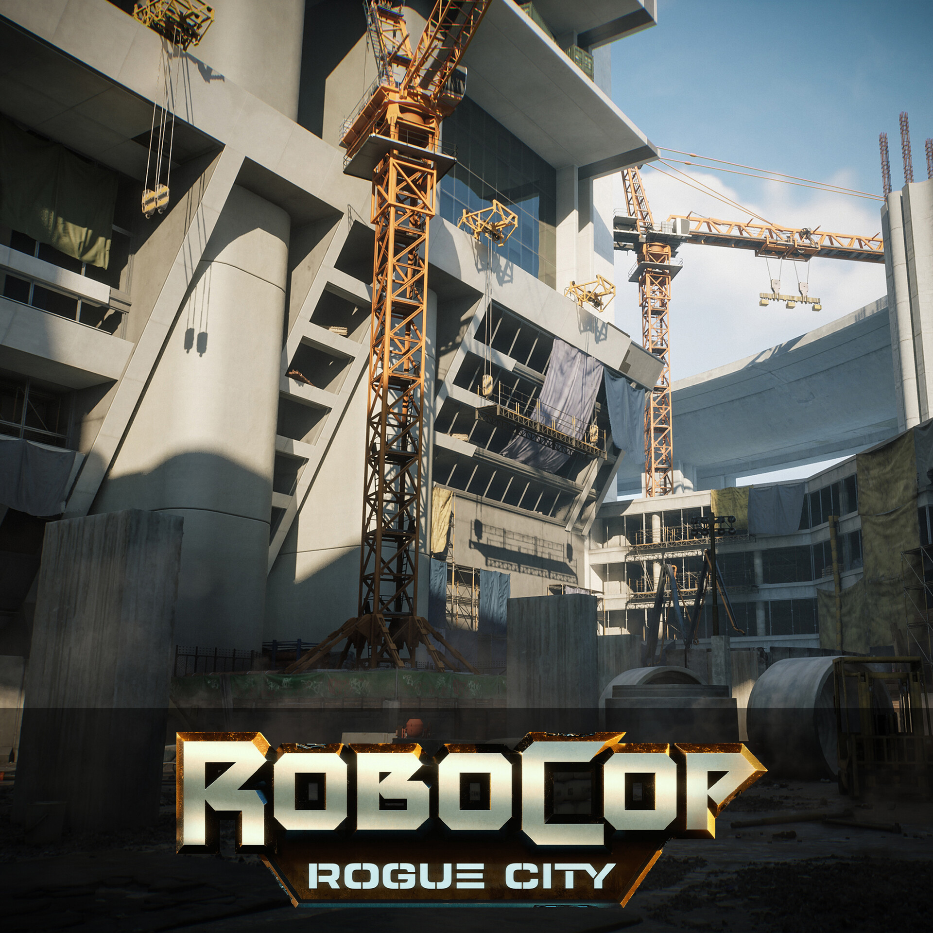 Artstation Robocop Rogue City Delta City Construction Site