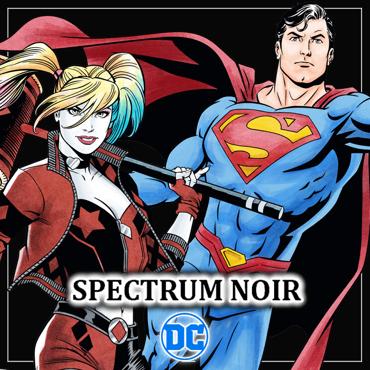 Spectrum Noir DC Heroes and Villains Pro Fan Art Markers - Batman, Kit of  24
