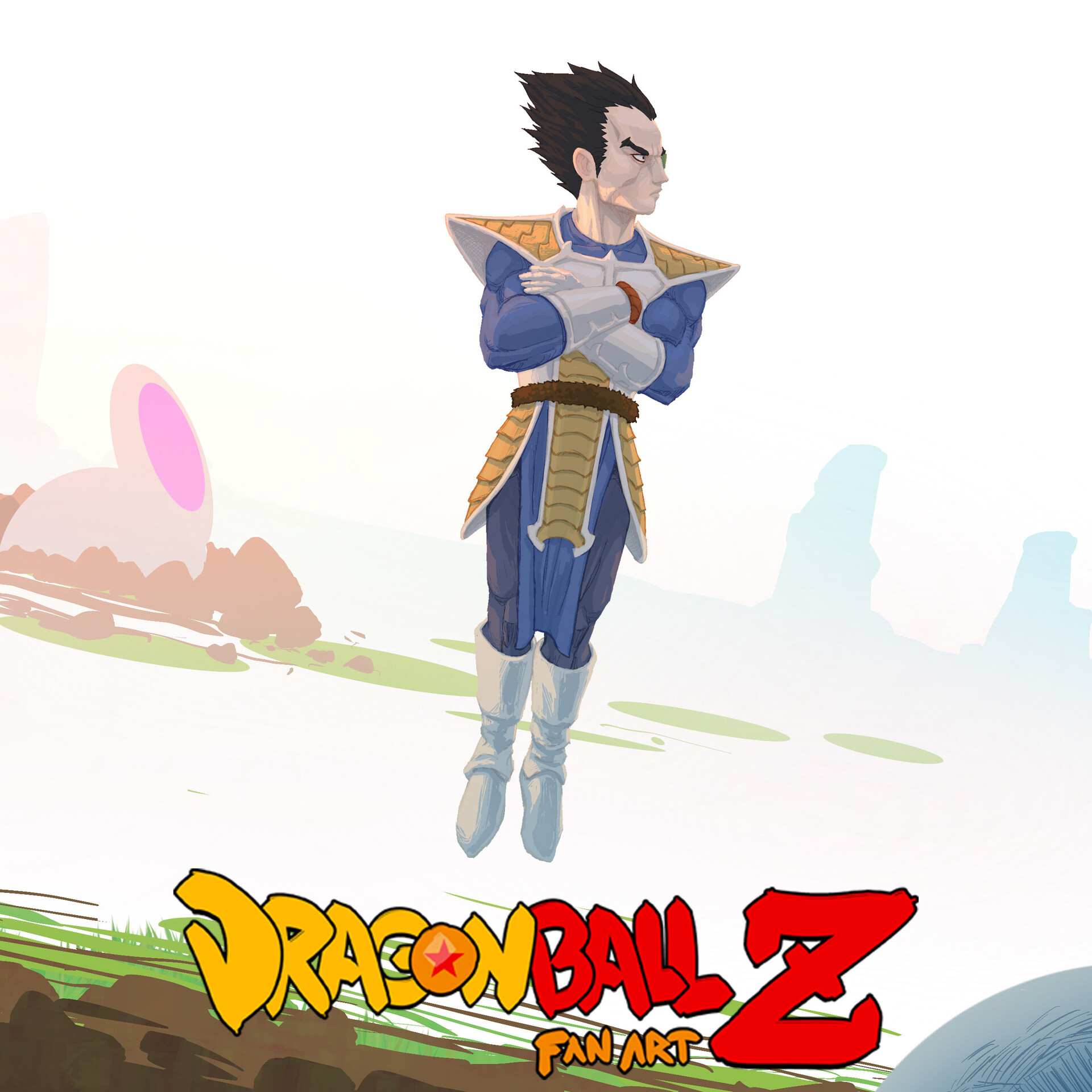 Artstation Fan Art Dbz Vegeta And Nappa Arrival