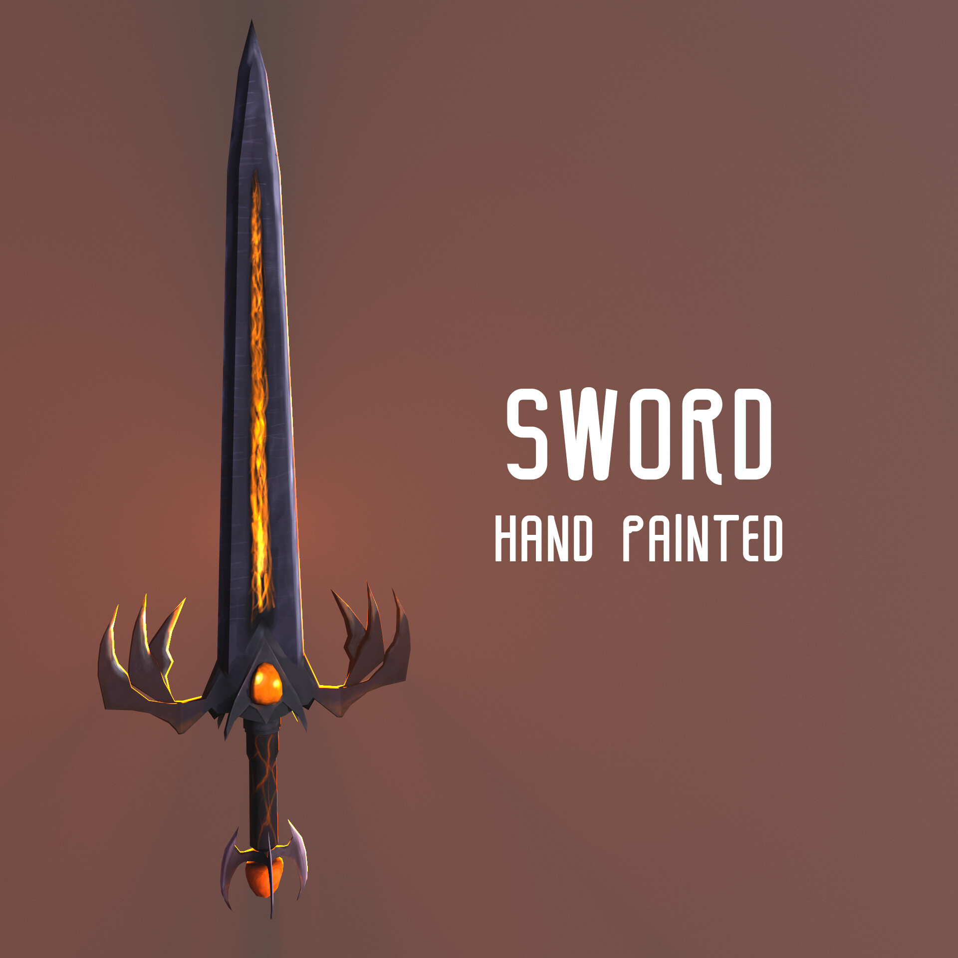 Artstation Hand Painted Sword
