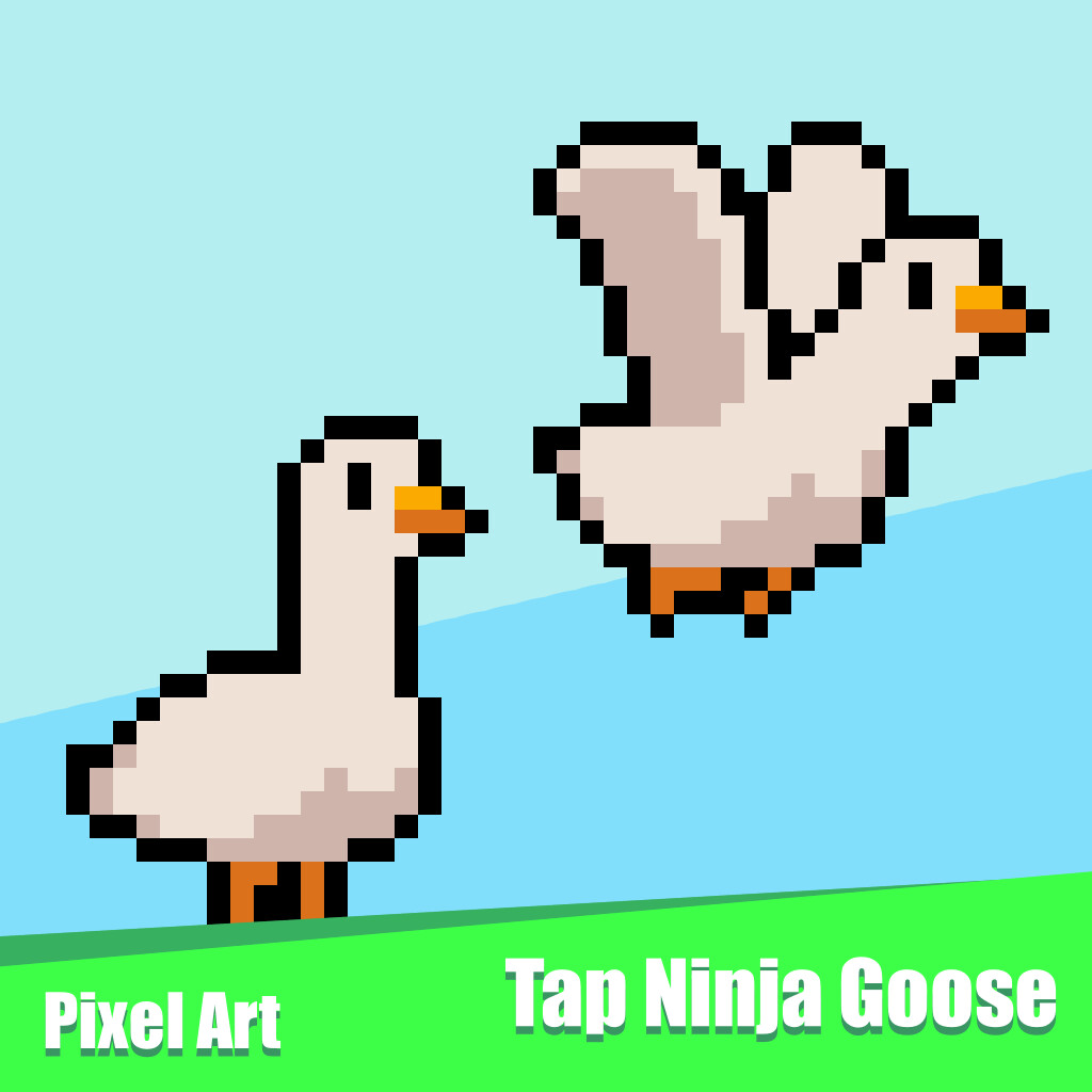 ArtStation - Tap Ninja - Goose pixel art