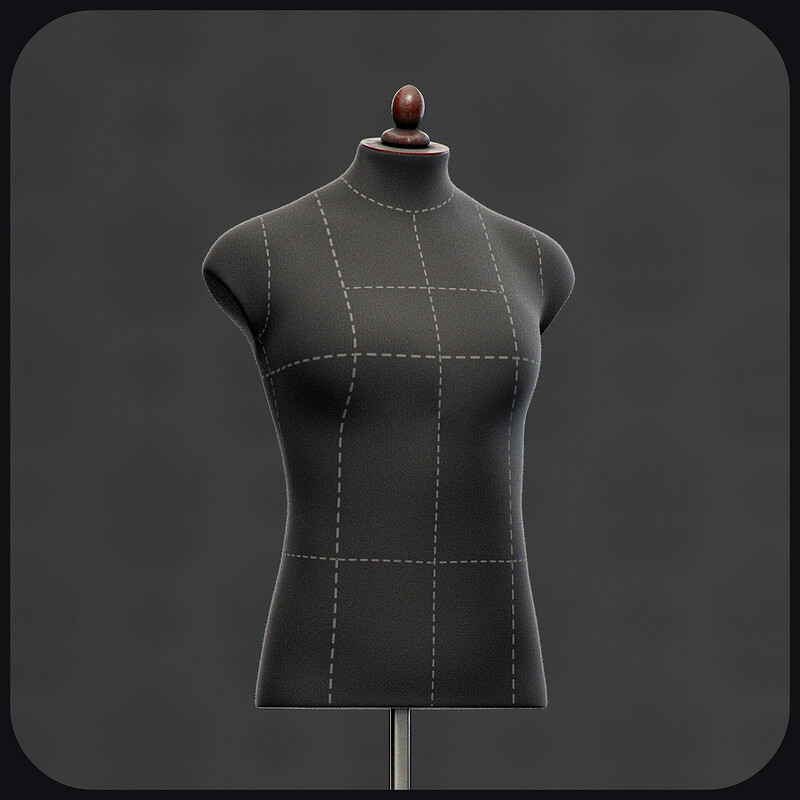 Mannequin Male/Female 3d model for clothes presentation