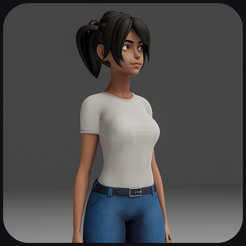 Stylized Girl 3d model (Jan 2021)