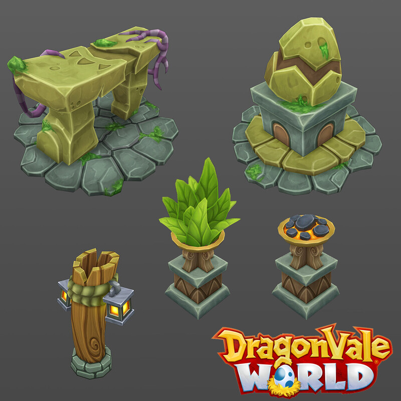 DragonVale World Environment Art 