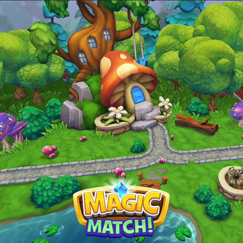 Magic Match 3D Art - Mitosis Games