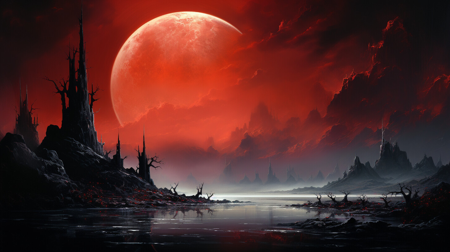 Blood Moon Planet