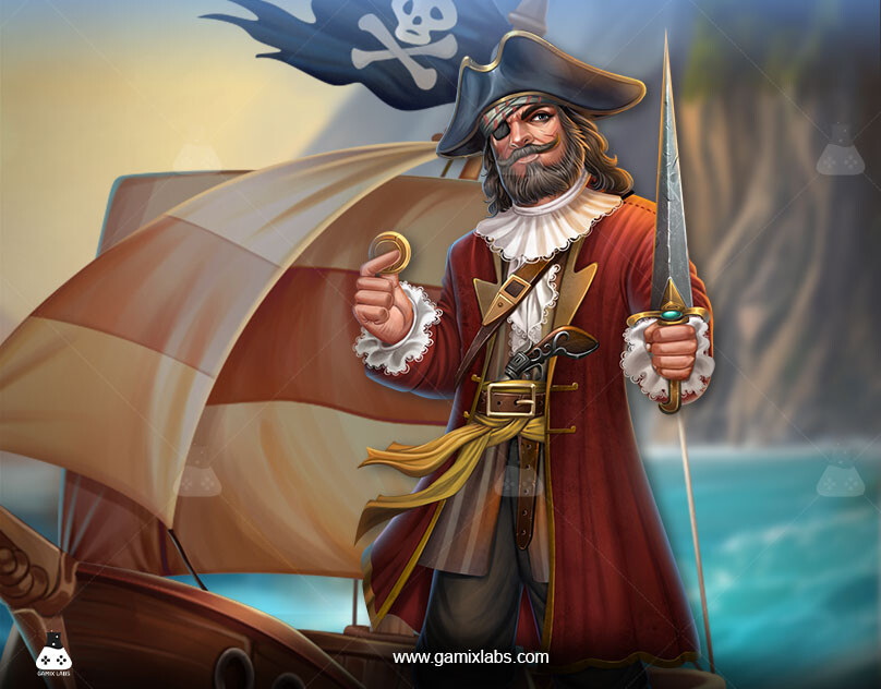 ArtStation - Land Based Pirate's Slot Theme by Gamix Labs