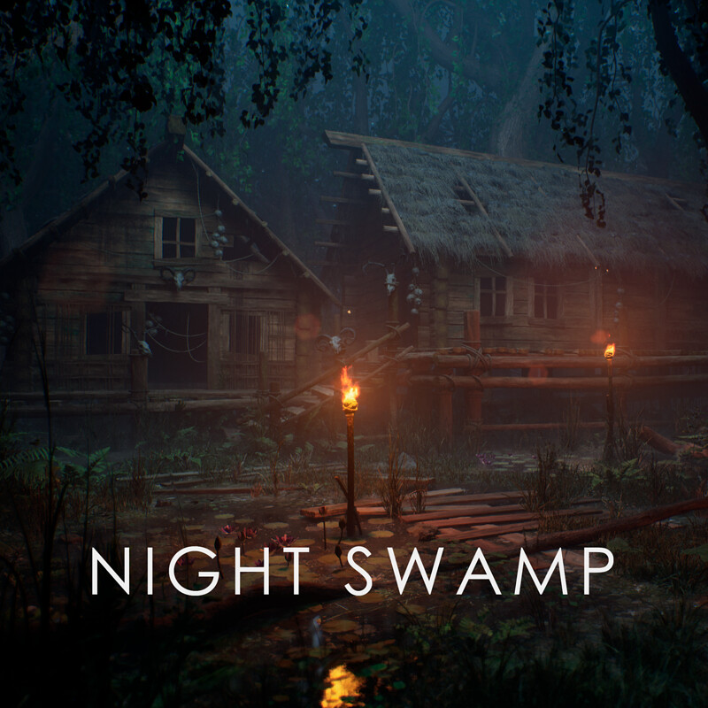 Night Swamp. UE5 scene