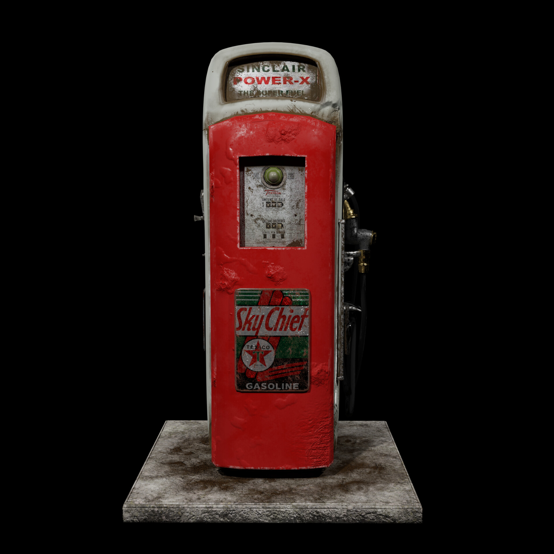 ArtStation - Vintage Gas Pump: Game Asset