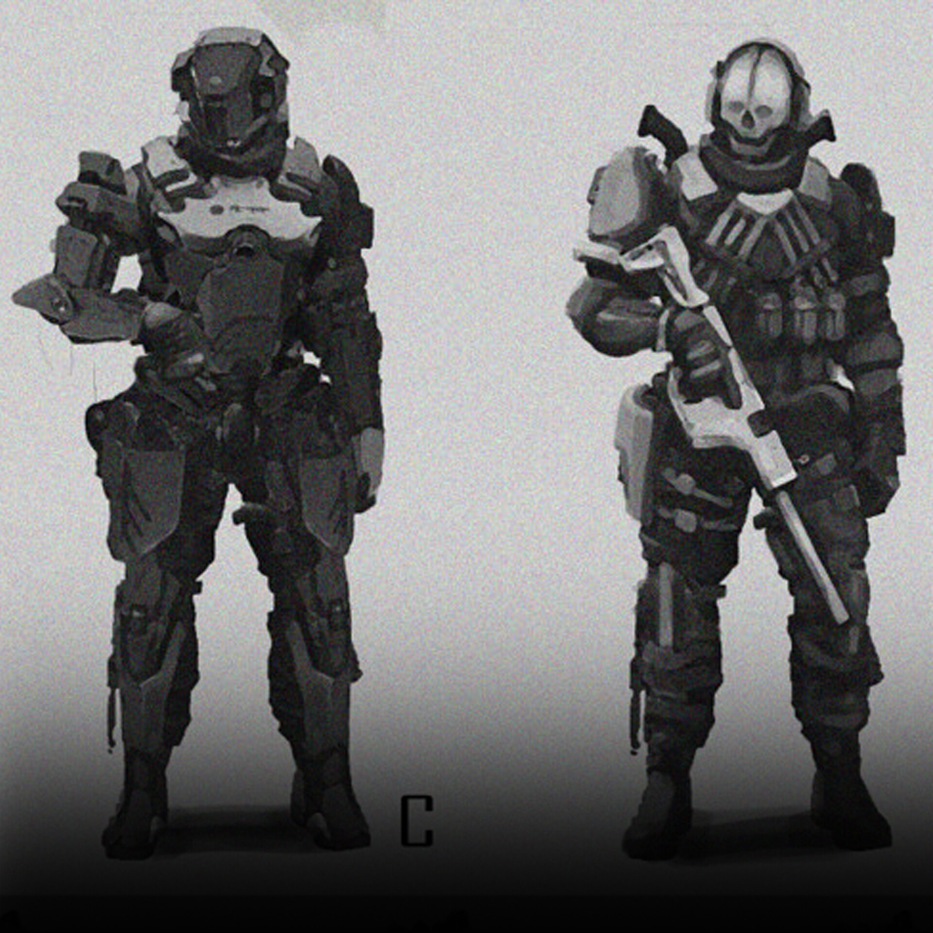 Artstation - Sci-fi Cybersoldier Iterations