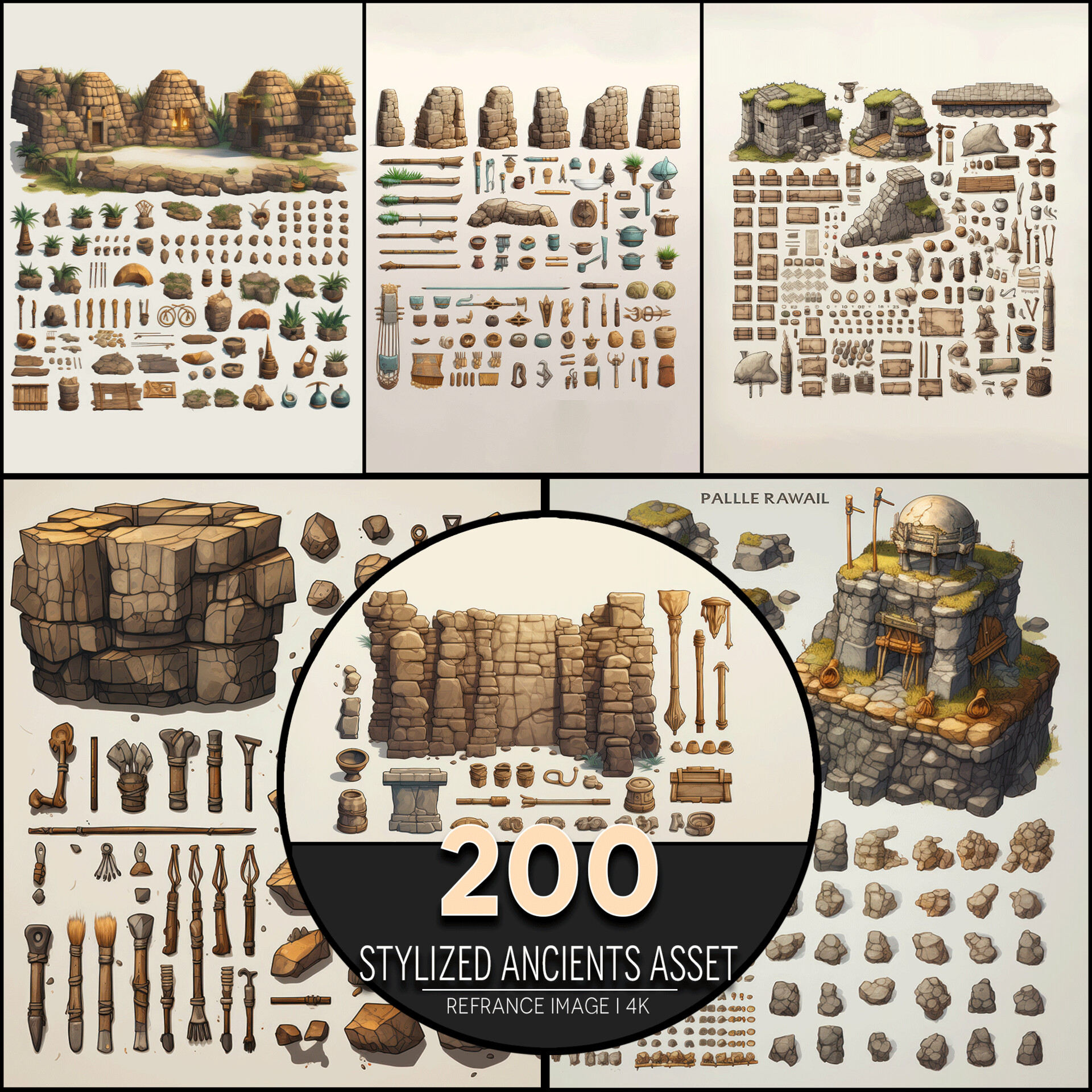 ArtStation - Stylized Ancients Asset 4K Reference/Concept Images