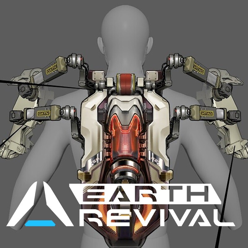 ArtStation exoskeleton backpack