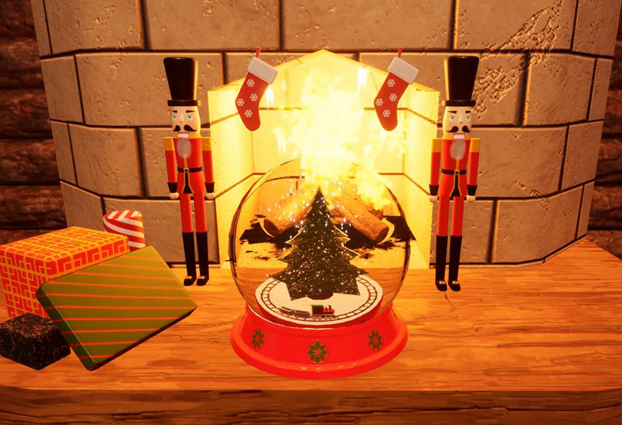 ArtStation - Christmas Fireplace