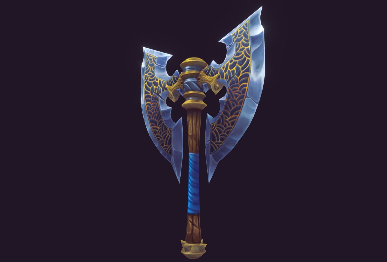 Stylized Hand Painted Mighty Axe