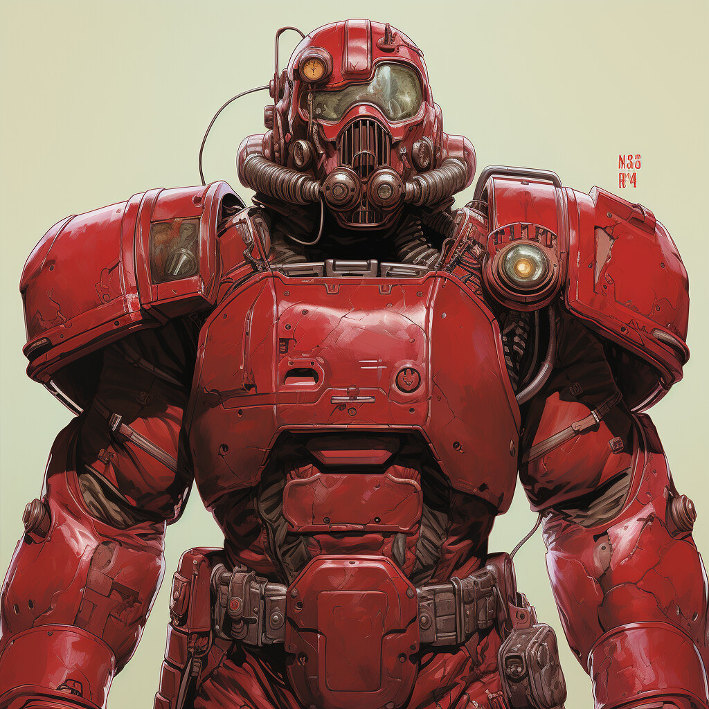 ArtStation The Red Power Armor