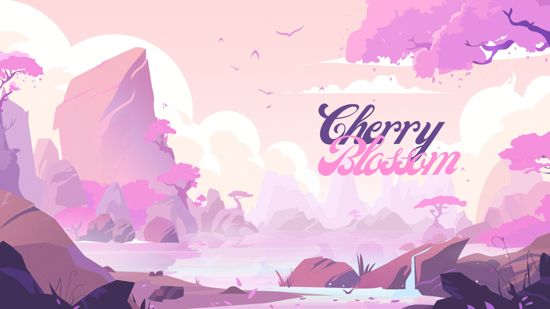 ArtStation - Cherry Blossom | Adobe Illustrator Excercise