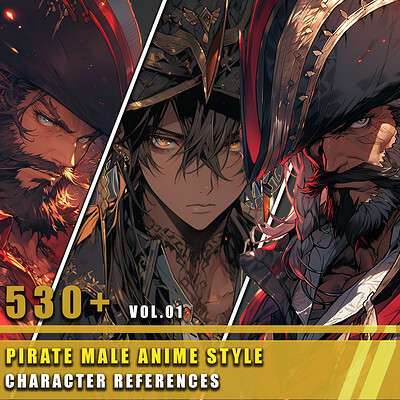 ArtStation - 360+ Original King Male Anime Style - References Pack Vol.05