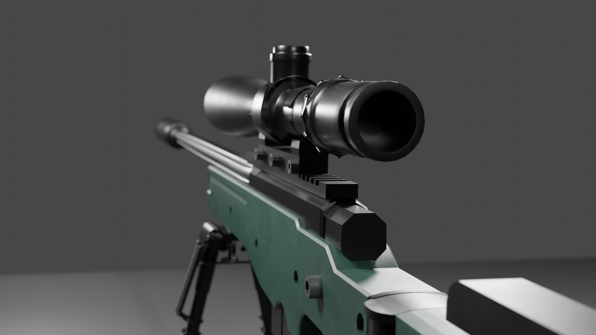 Artstation - Low-poly Realistic Sniper Rifle