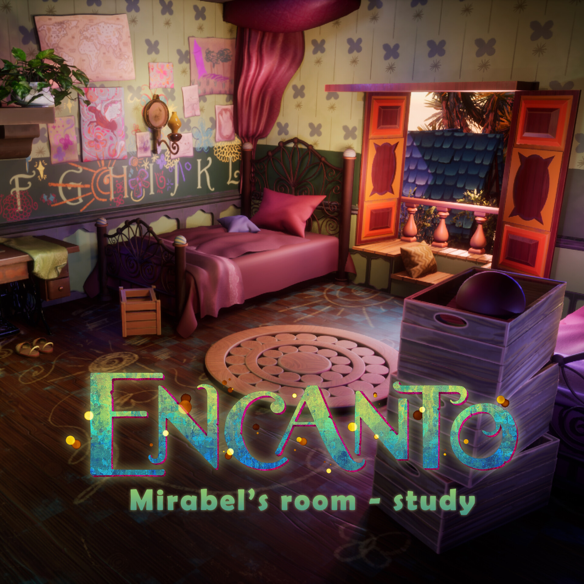ArtStation - Mirabel's Room-Encanto| Study