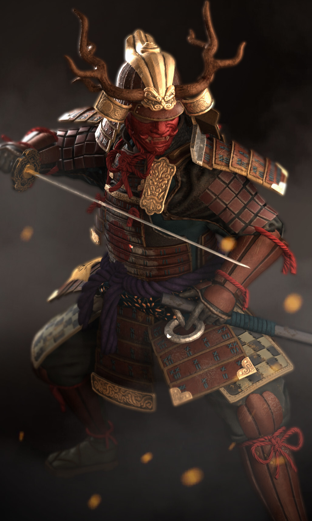 ArtStation - Dragon Samurai