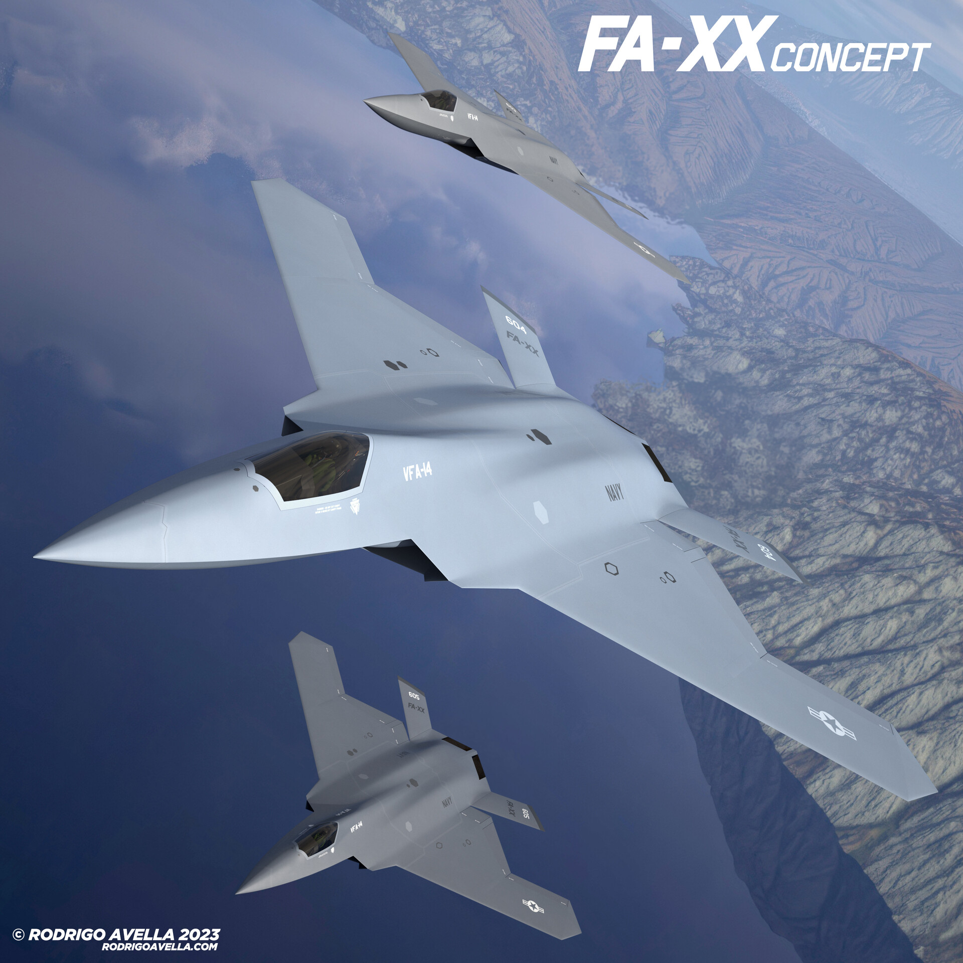 Rodrigo Avella - FA-XX Sixth generation fighter concept