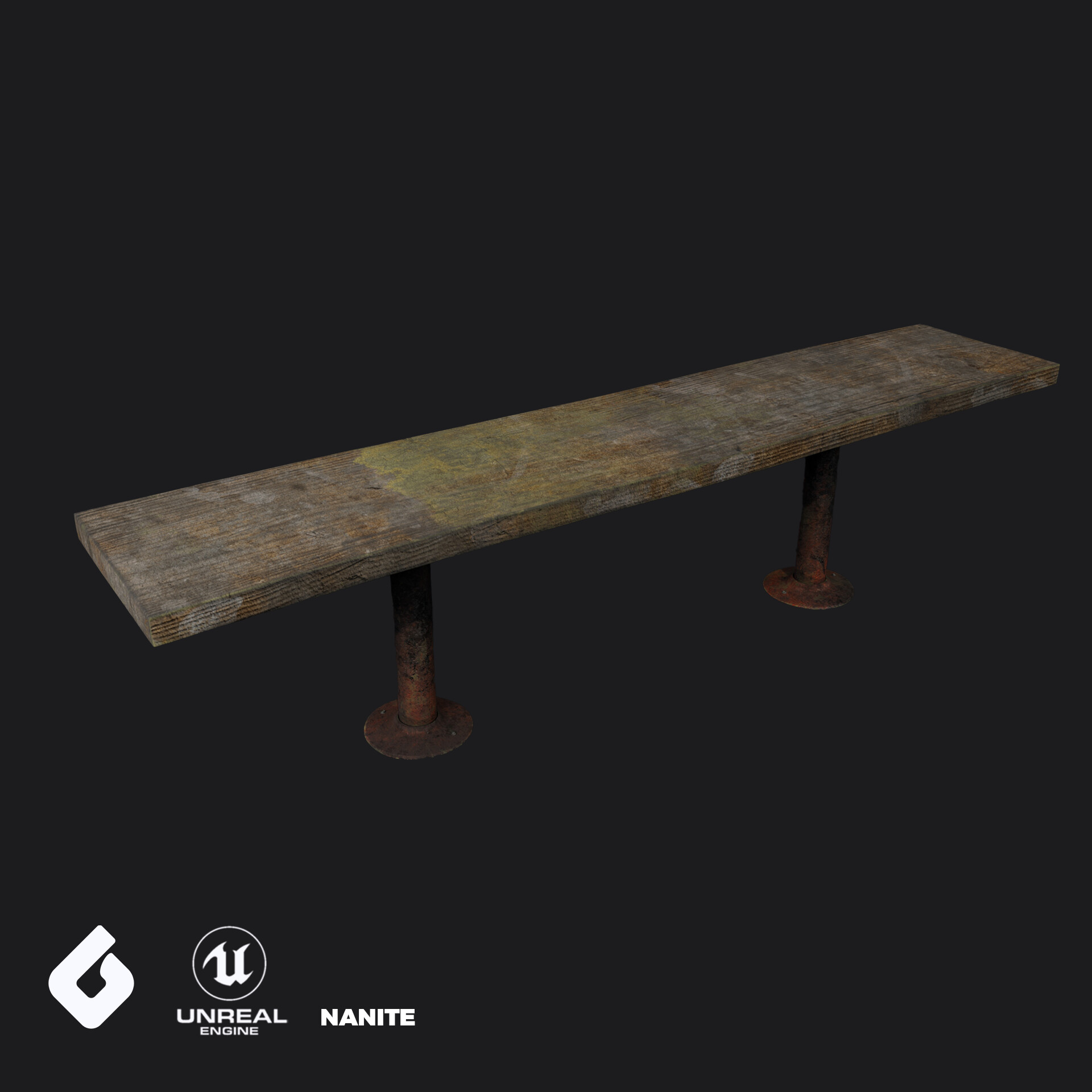 ArtStation - Weathered Bench