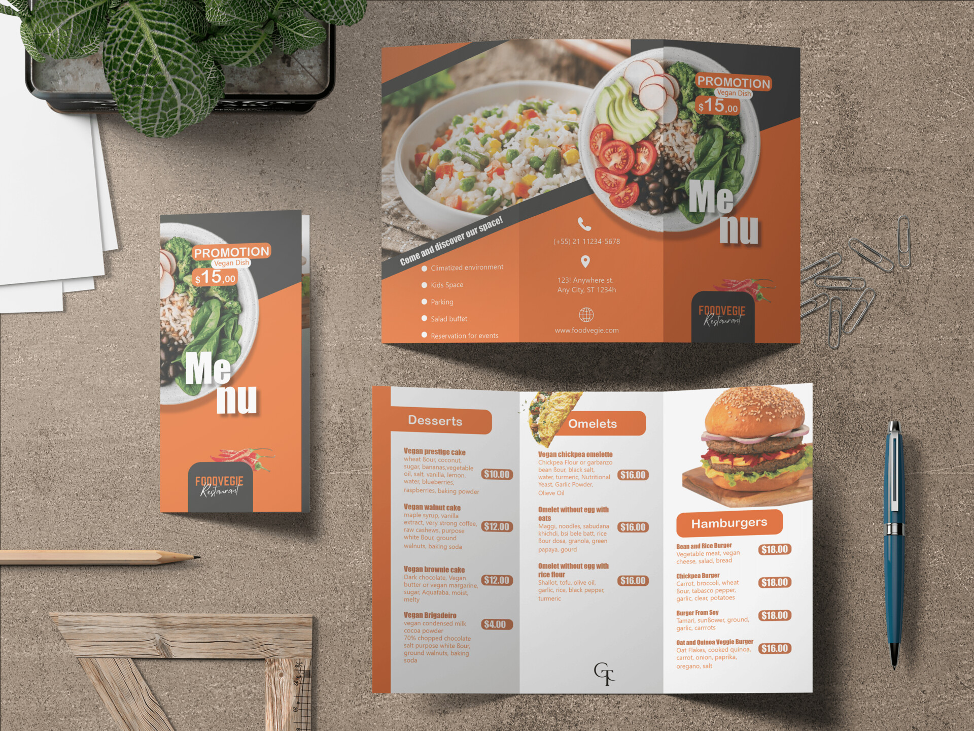 ArtStation - Restaurant - Folder Design 01