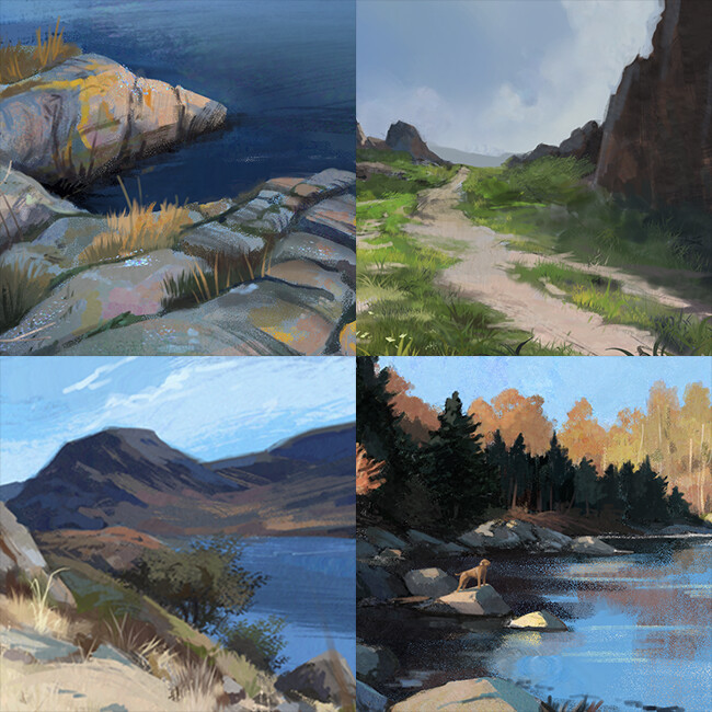 ArtStation - landscape studies