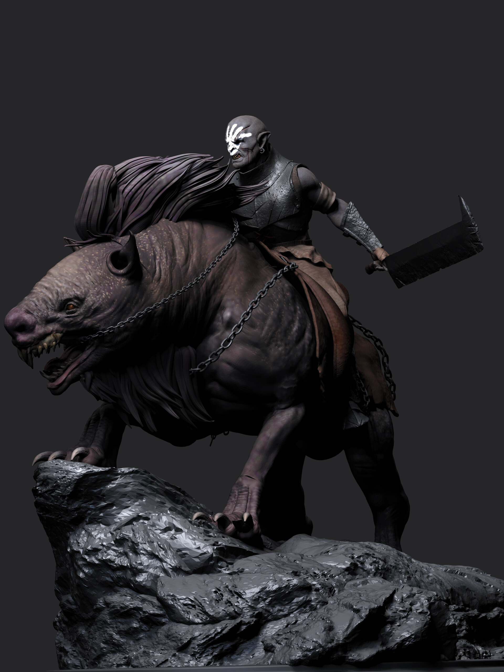 ArtStation - Warg Rider - Lord of the Rings (Fan Art)