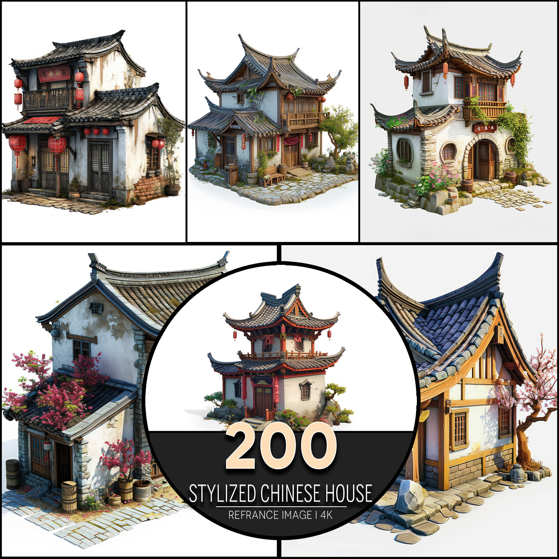 ArtStation - Stylized Chinese House 4K Reference/Concept Images