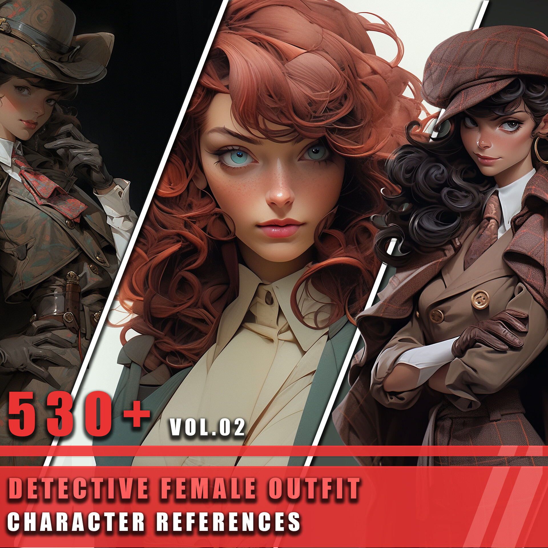 ArtStation - 530+ Detective Female Outfit - Character References Vol.02