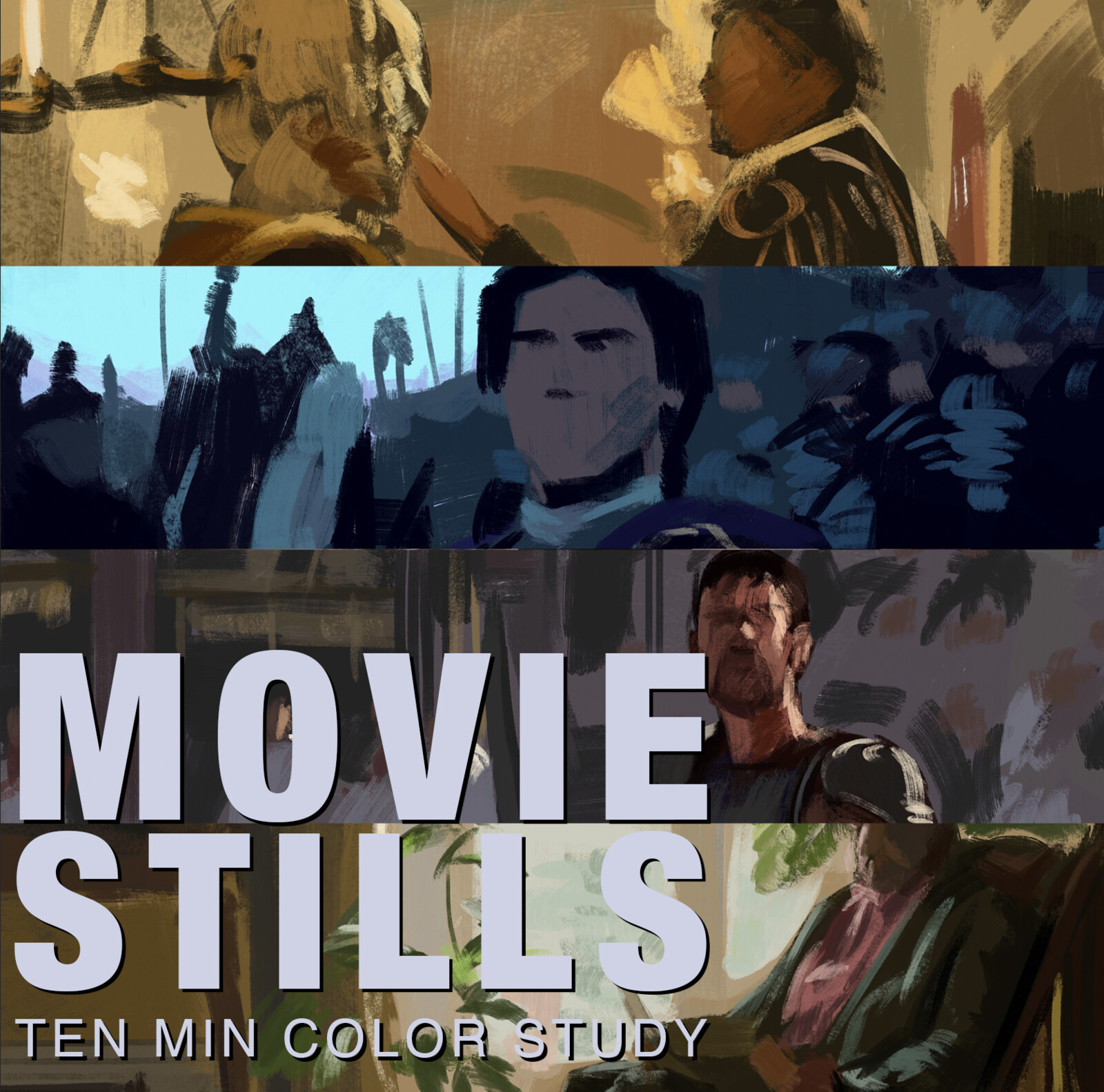 10 min color studies from movie stills