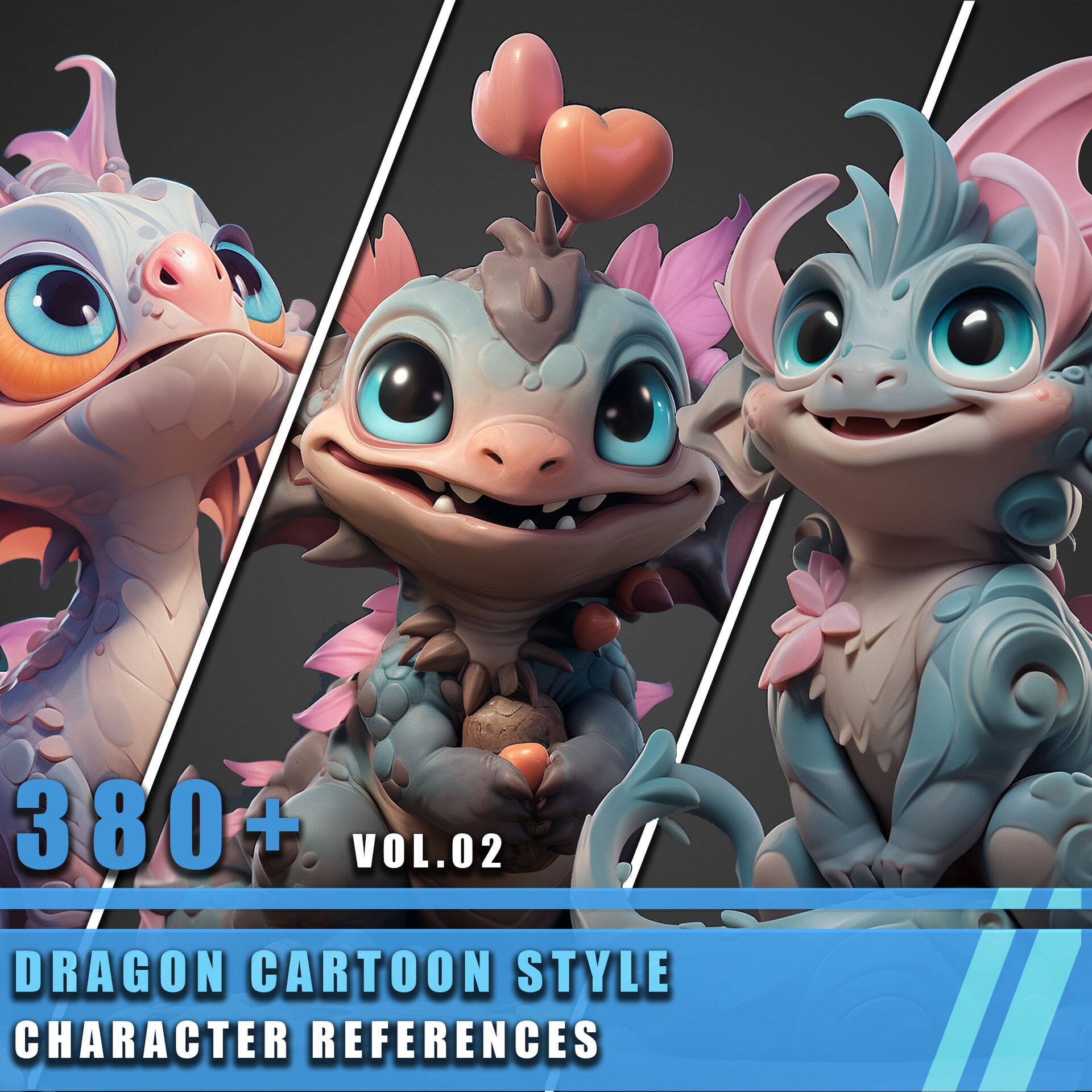 ArtStation - 380+ Dragon Cartoon Style - Character References Vol.02