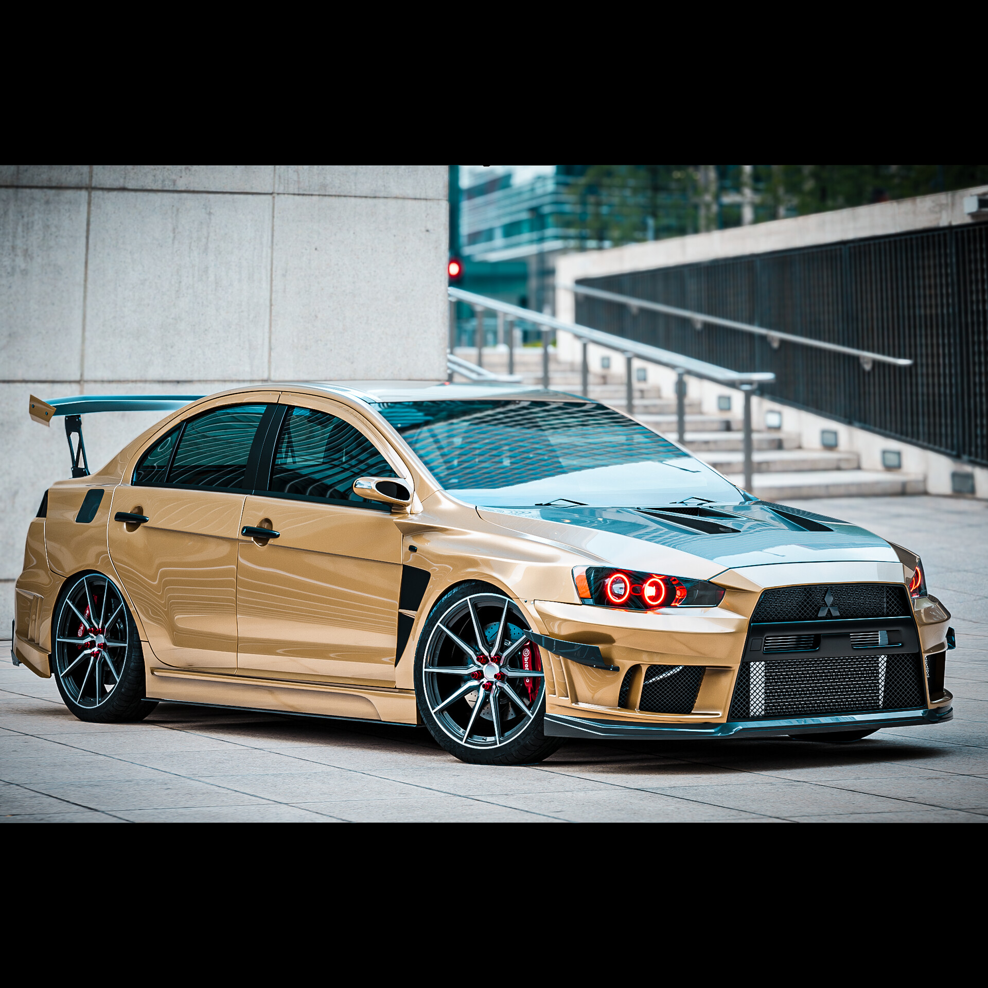 ArtStation - Mitsubishi Lancer EVO X Tuning