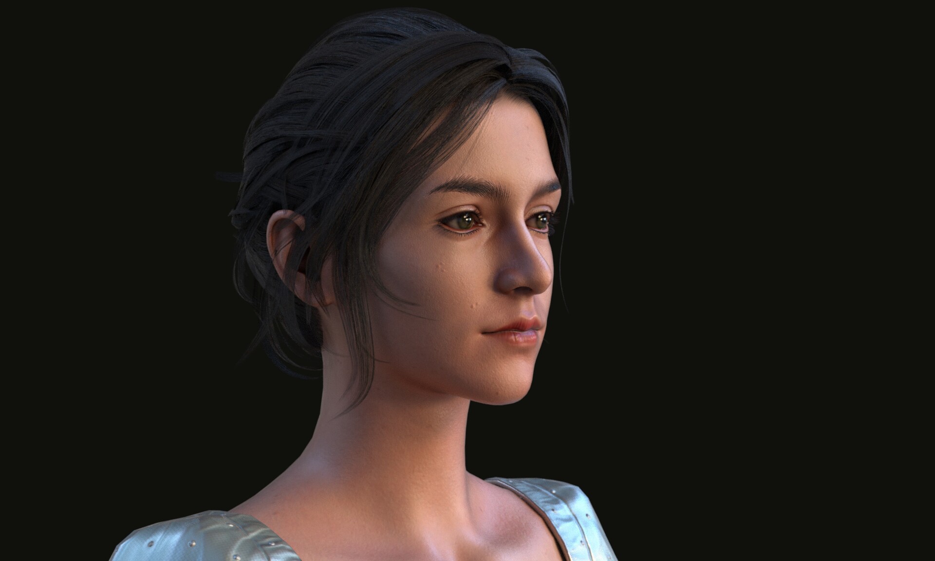 ArtStation - Textured Female Character - Skin & Silk Study