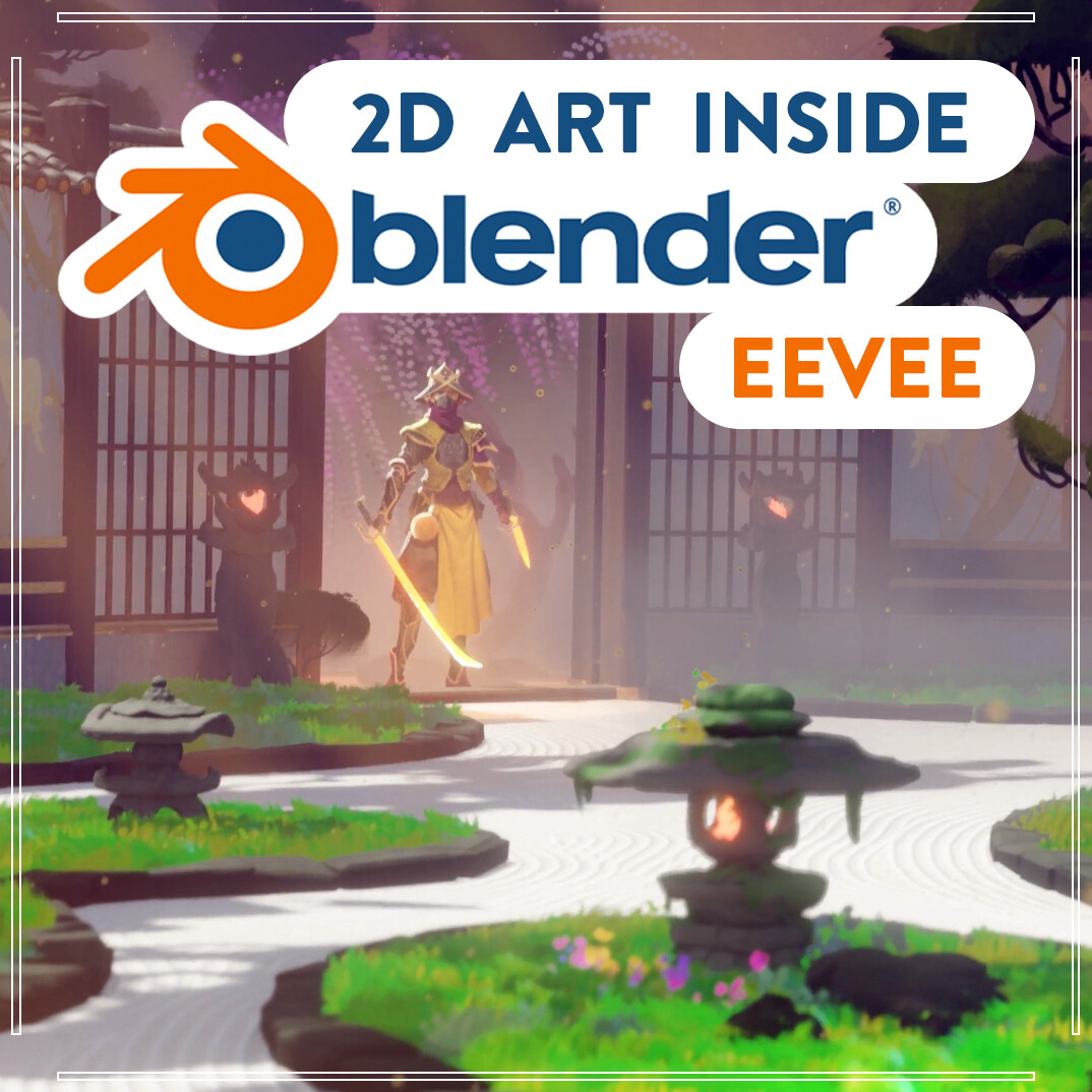 2D Paintings Inside Blender - Samurai Personal Project