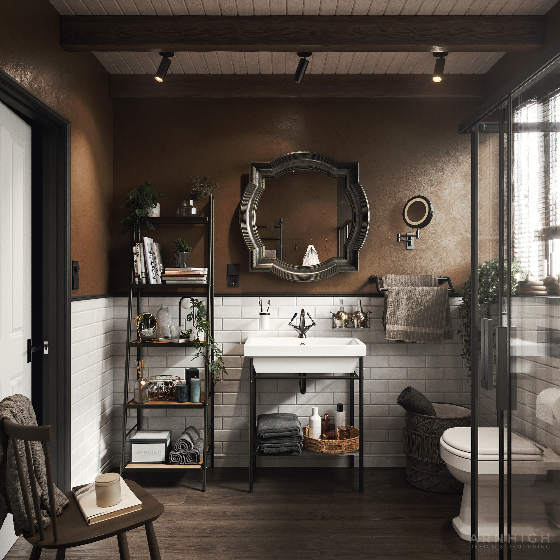 ArtStation - BATHROOM INTERIOR DESIGN AND RENDERING BY ARNHIGH