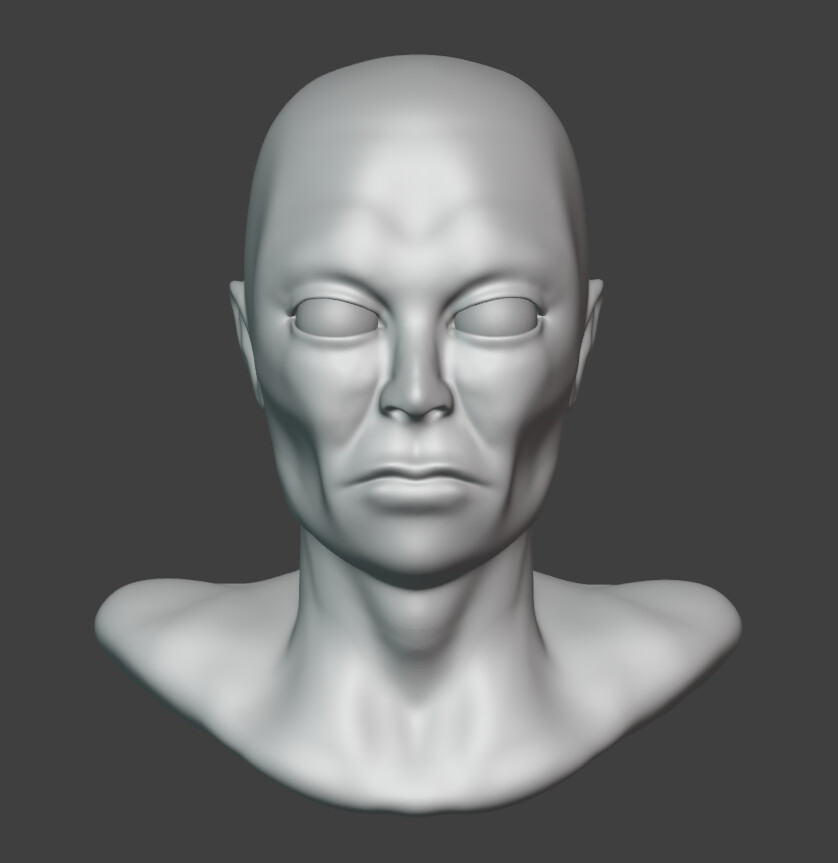 ArtStation - W.I.P. 3D Male Head Sculpt