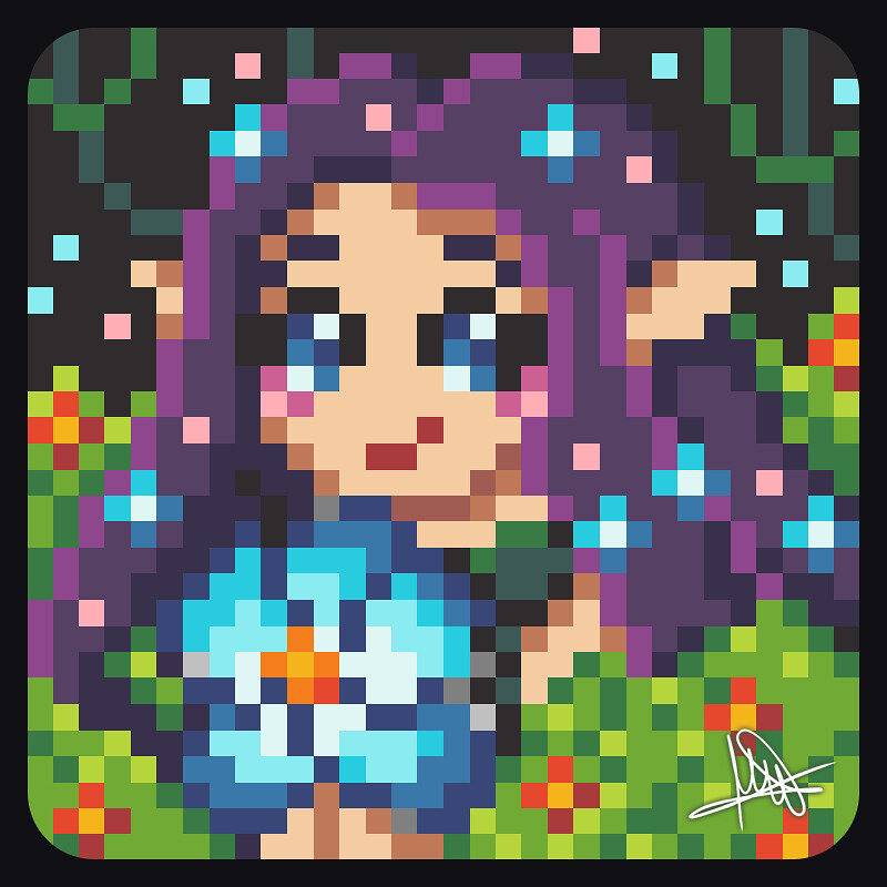 Pixel Art Collab Quilt - Tile #28