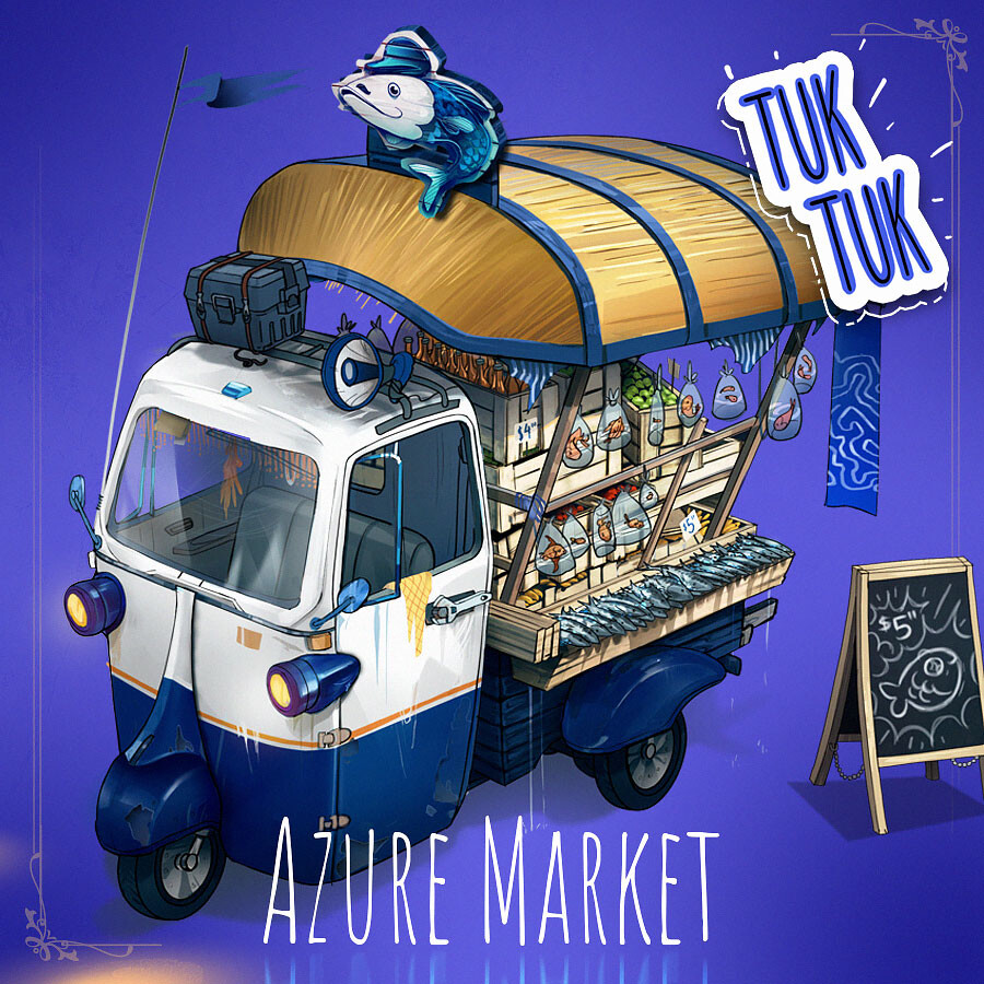 ArtStation - Azure market - Tuk-Tuk