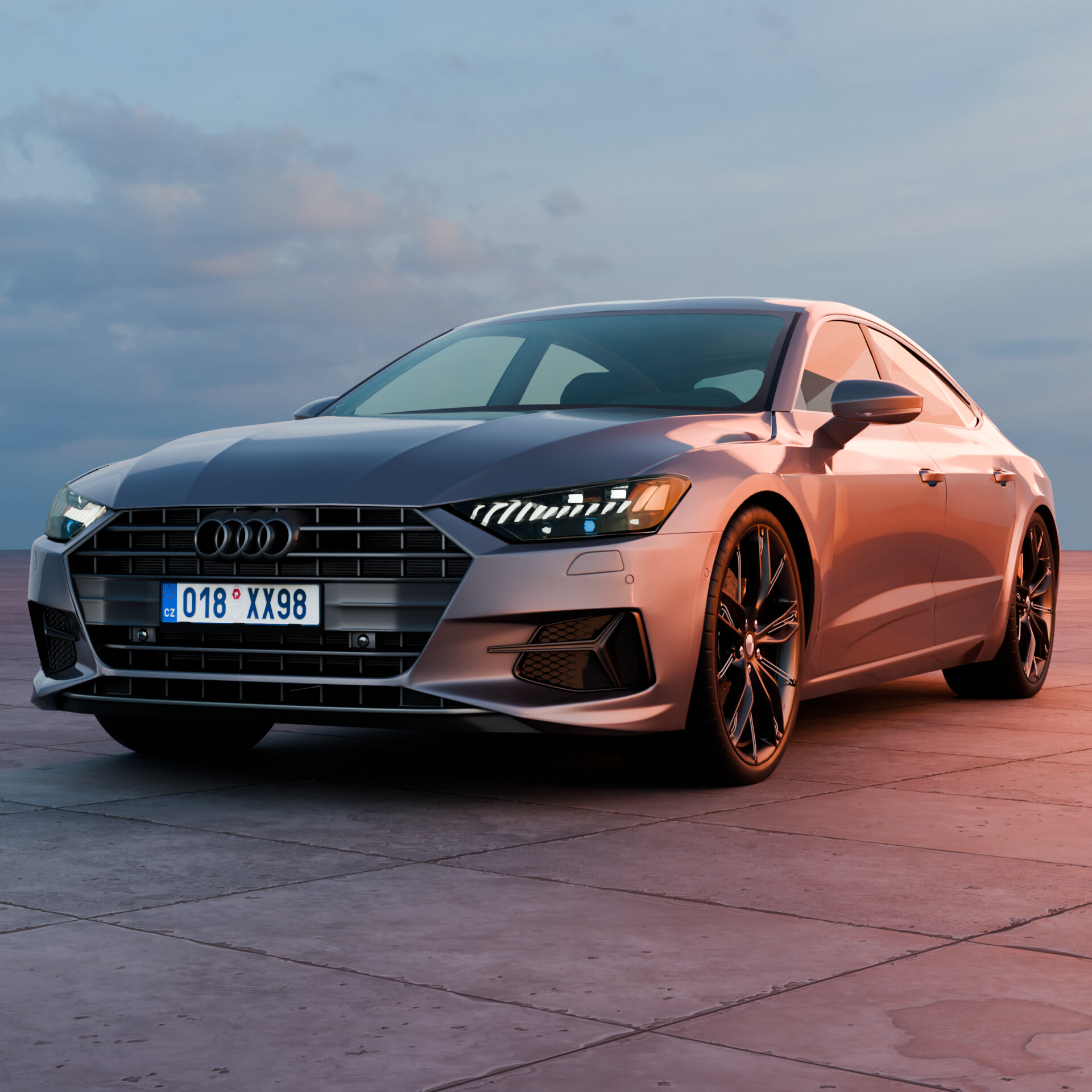 ArtStation - Audi A7 lighting