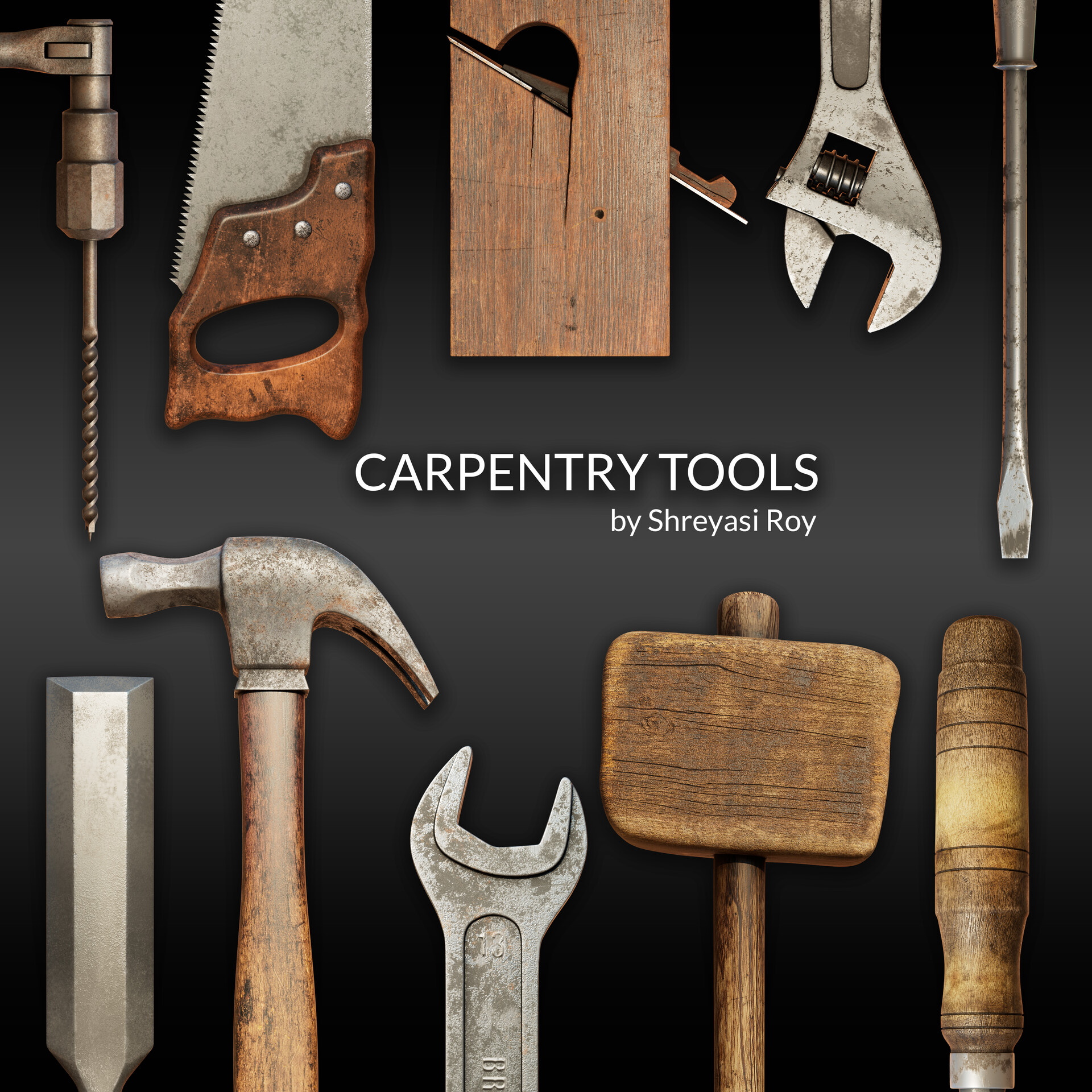 ArtStation - Old Carpentry Tools