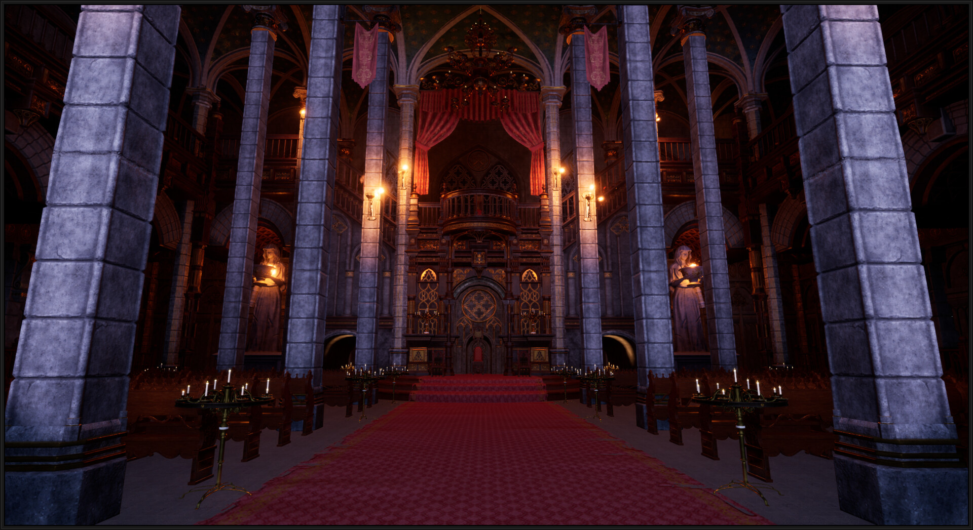 ArtStation - Inside the soullike game cathedral